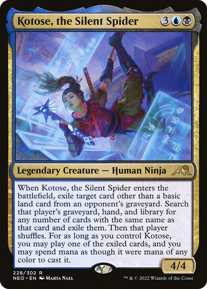 Kotose, the Silent Spider (NEO-228) - Kamigawa: Neon Dynasty Foil