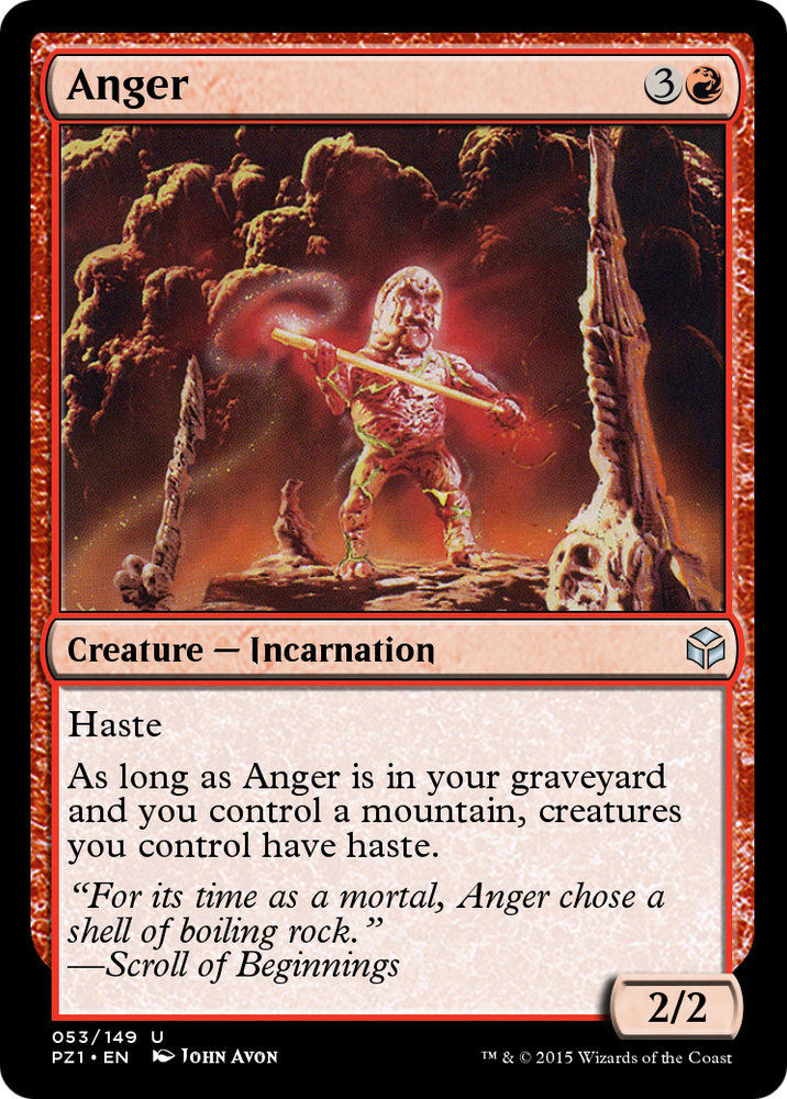 Anger (PZ1-053) - Legendary Cube Prize Pack