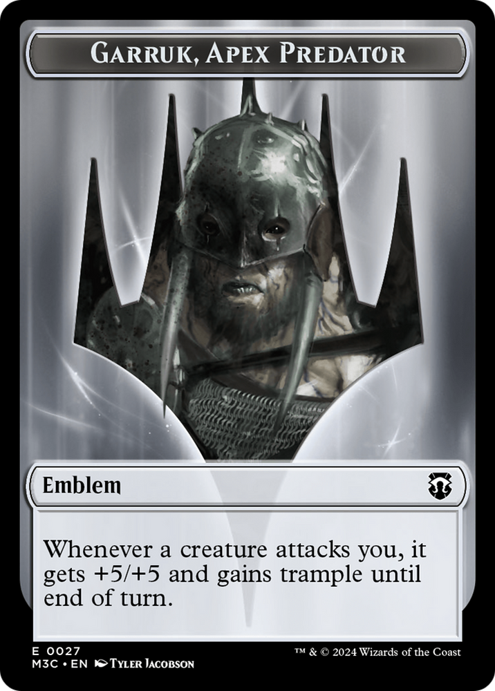 Garruk, Apex Predator Emblem (TM3C-027) - Modern Horizons 3 Commander Tokens Foil