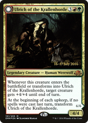 Ulrich of the Krallenhorde (PRE-191S) - Eldritch Moon Promos: (Double Faced Transform) Foil