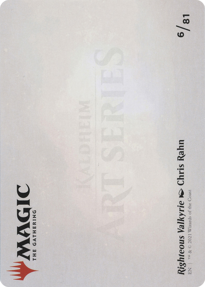 Righteous Valkyrie // Righteous Valkyrie (AKHM-006) - Kaldheim Art Series (Borderless)