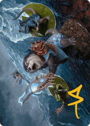 Valley Floodcaller // Valley Floodcaller (ABLB-013) - Bloomburrow Art Series (Borderless) Foil