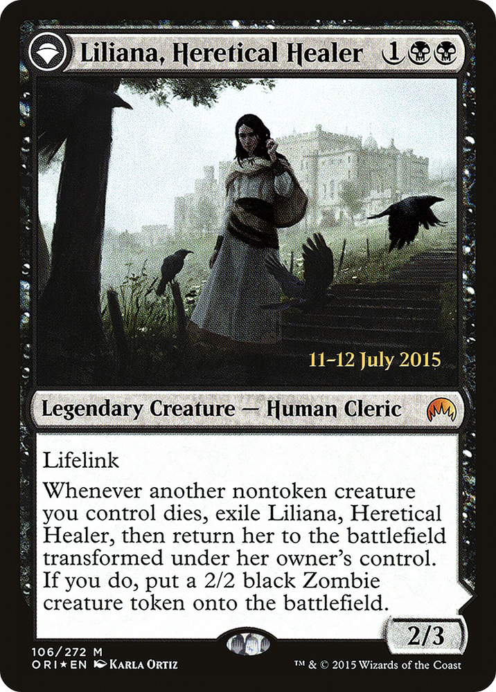 Liliana, Heretical Healer (PRE-106S) - Magic Origins Promos: (originpwdfc) Foil