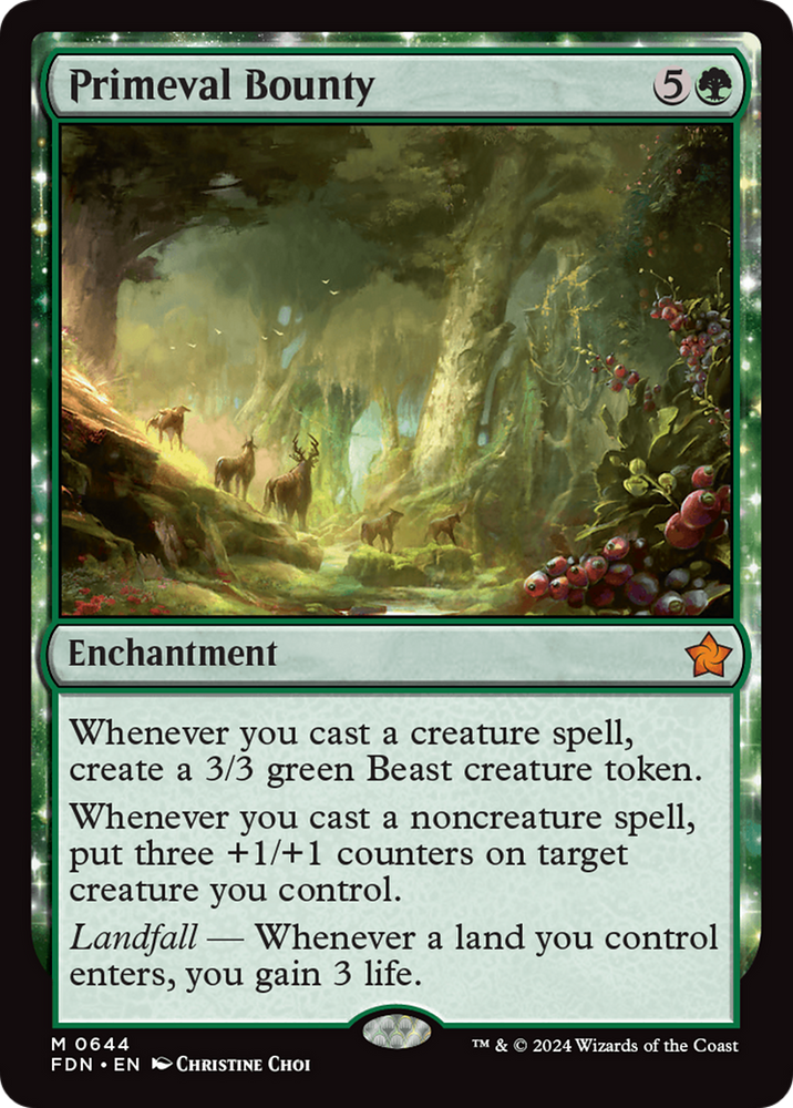 Primeval Bounty (FDN-644) - Foundations: (enchantment)