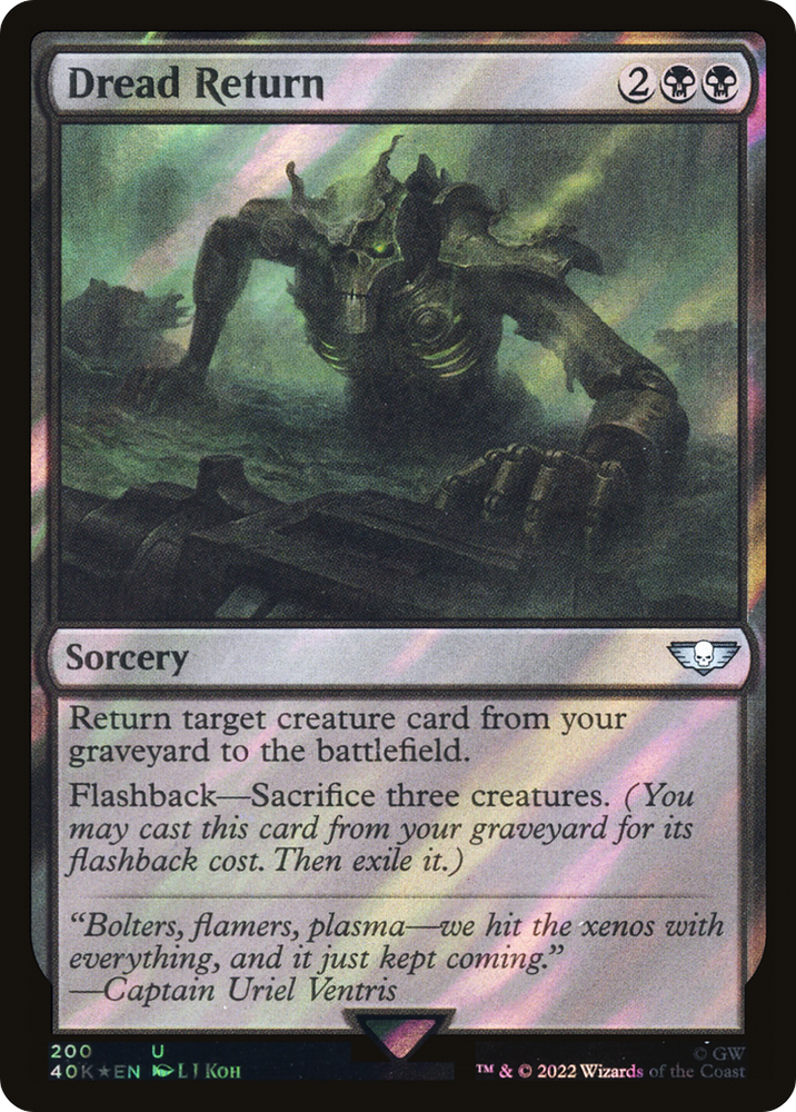 Dread Return (Surge Foil) (40K-200★) - Warhammer 40,000 Commander Foil