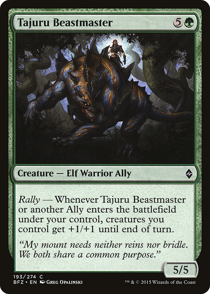 Tajuru Beastmaster (BFZ-193) - Battle for Zendikar Foil