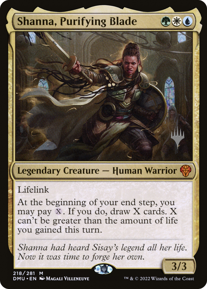 Shanna, Purifying Blade (PPDMU-218P) - Dominaria United Promos Foil