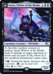Ayara, Widow of the Realm (PRE-090) - March of the Machine Promos Foil