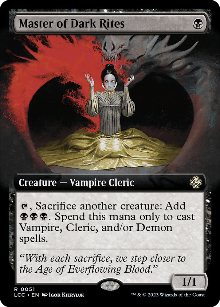 Master of Dark Rites (Extended Art) (LCC-051) - The Lost Caverns of Ixalan Commander: (Extended Art)
