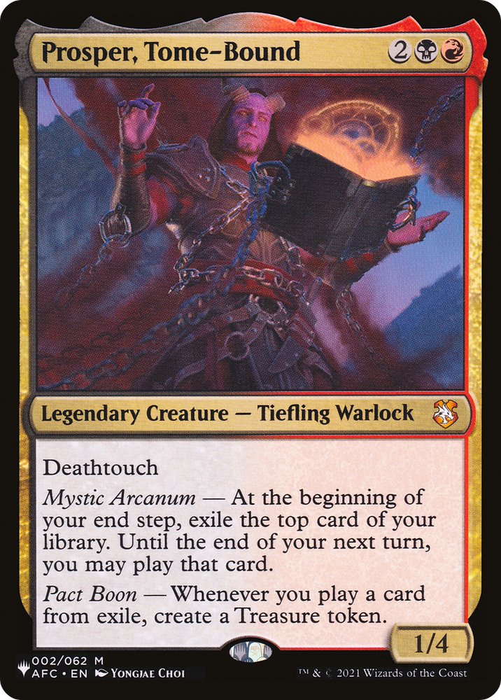 Prosper, Tome-Bound (LIST-AFC-2) - The List