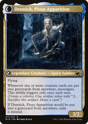 Dennick, Pious Apprentice (MID-217) - Innistrad: Midnight Hunt: (Double Faced Transform) Foil