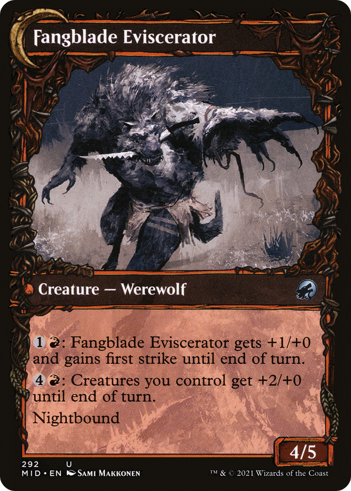Fangblade Brigand (Showcase) (MID-292) - Innistrad: Midnight Hunt: (Showcase, Double Faced Transform)