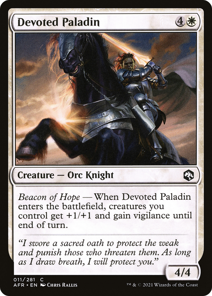 Devoted Paladin (AFR-011) - Adventures in the Forgotten Realms