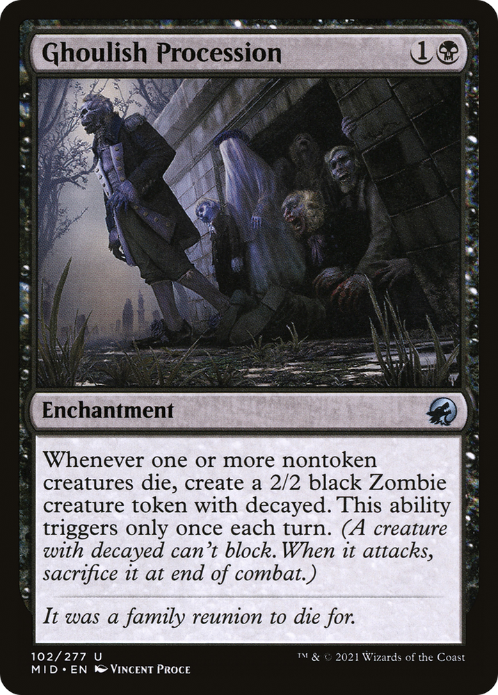 Ghoulish Procession (MID-102) - Innistrad: Midnight Hunt