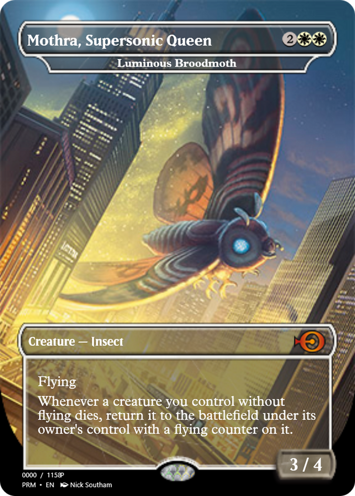 Luminous Broodmoth (PRM-80915) - Magic Online Promos / Mothra, Supersonic Queen (Borderless) Foil
