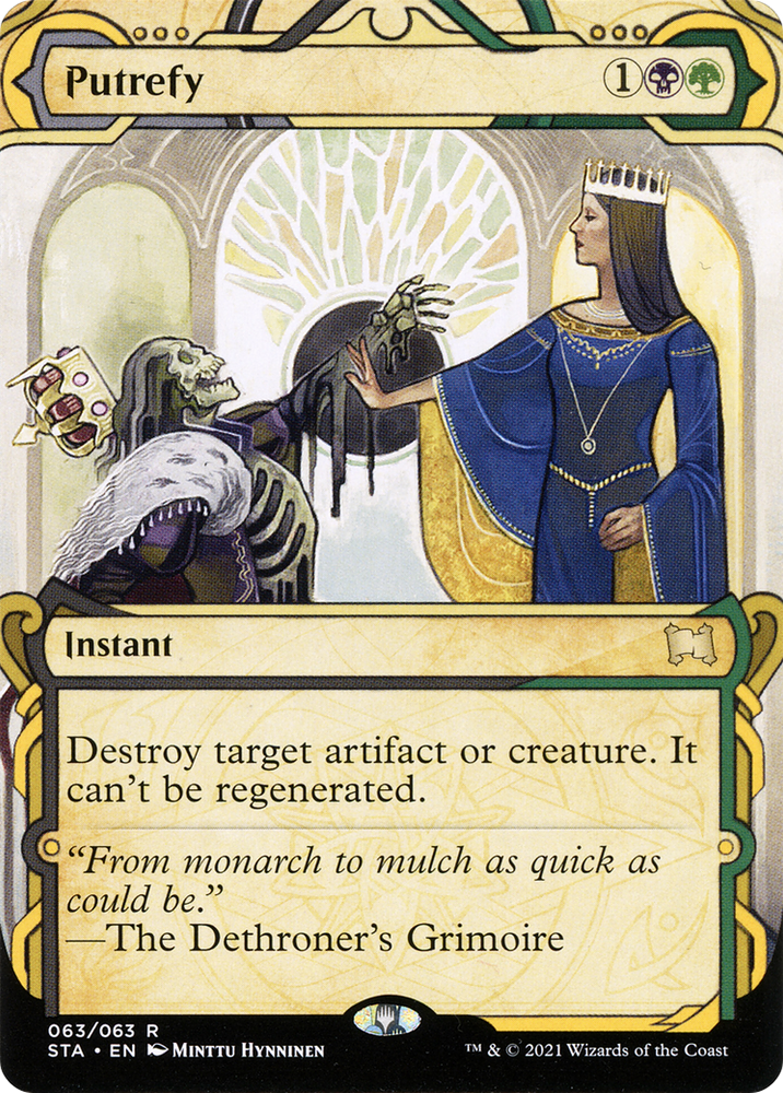 Putrefy (STA-063) - Strixhaven Mystical Archive: (Showcase) (Borderless) Etched Foil