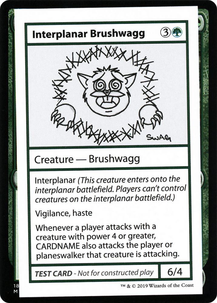 Interplanar Brushwagg (No PW Symbol) (CMB1-079) - Mystery Booster Playtest Cards 2021