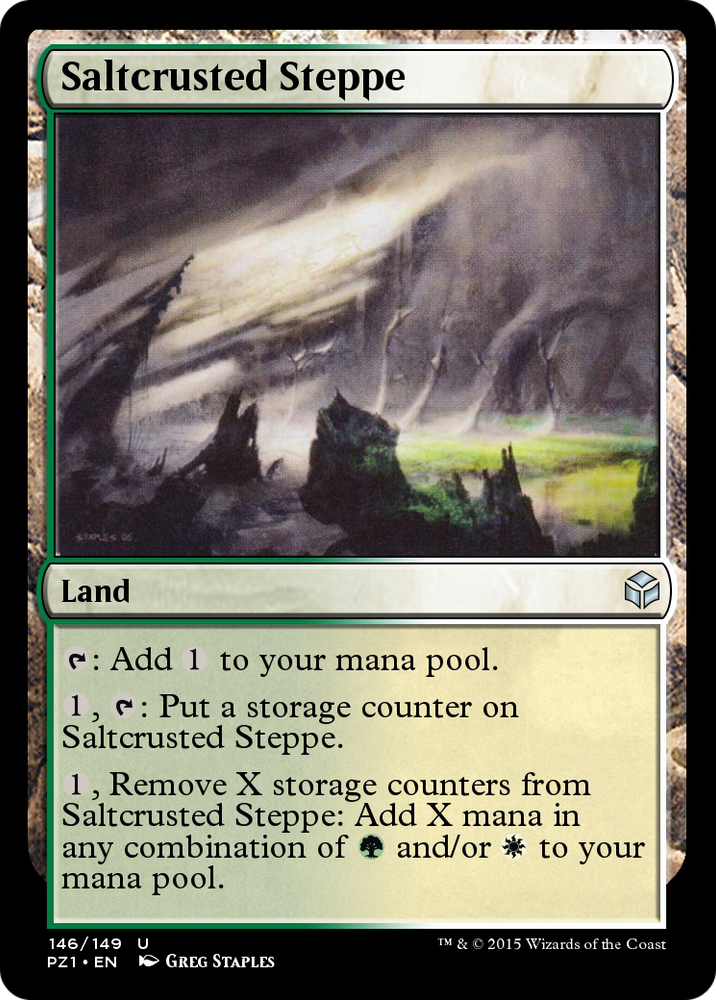 Saltcrusted Steppe (PZ1-146) - Legendary Cube Prize Pack Foil