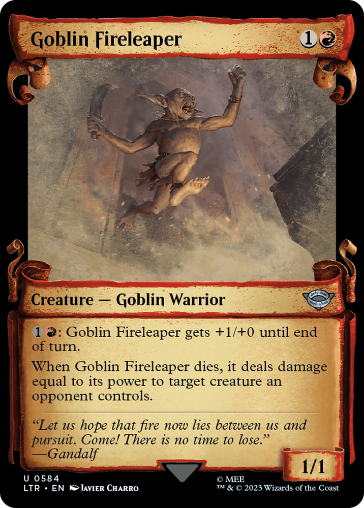 Goblin Fireleaper (Showcase Scrolls) (LTR-584) - The Lord of the Rings: Tales of Middle-earth: (Showcase)