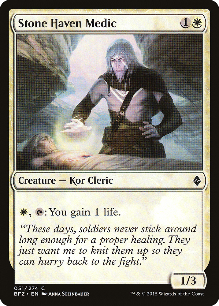 Stone Haven Medic (BFZ-051) - Battle for Zendikar