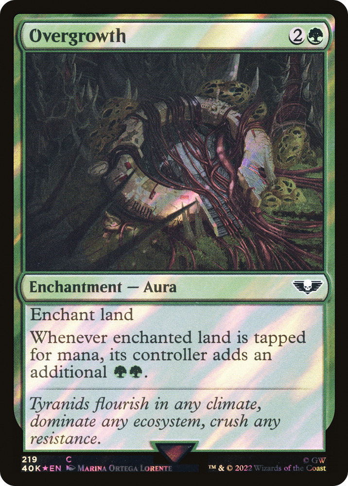 Overgrowth (Surge Foil) (40K-219★) - Warhammer 40,000 Commander Foil