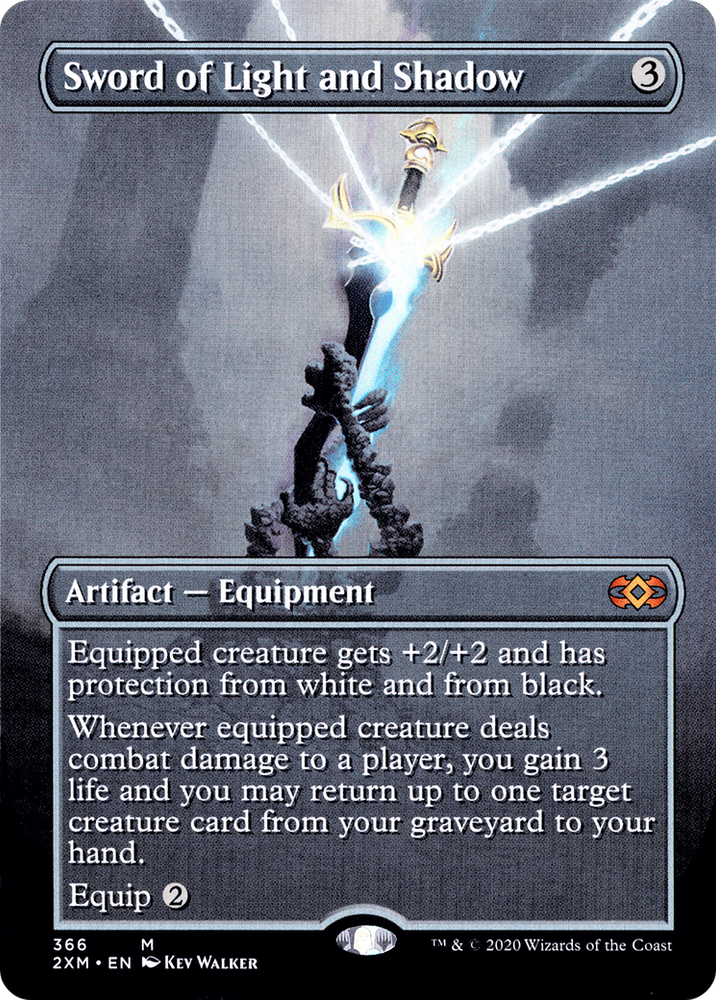 Sword of Light and Shadow (Borderless) (2XM-366) - Double Masters (Borderless) Foil