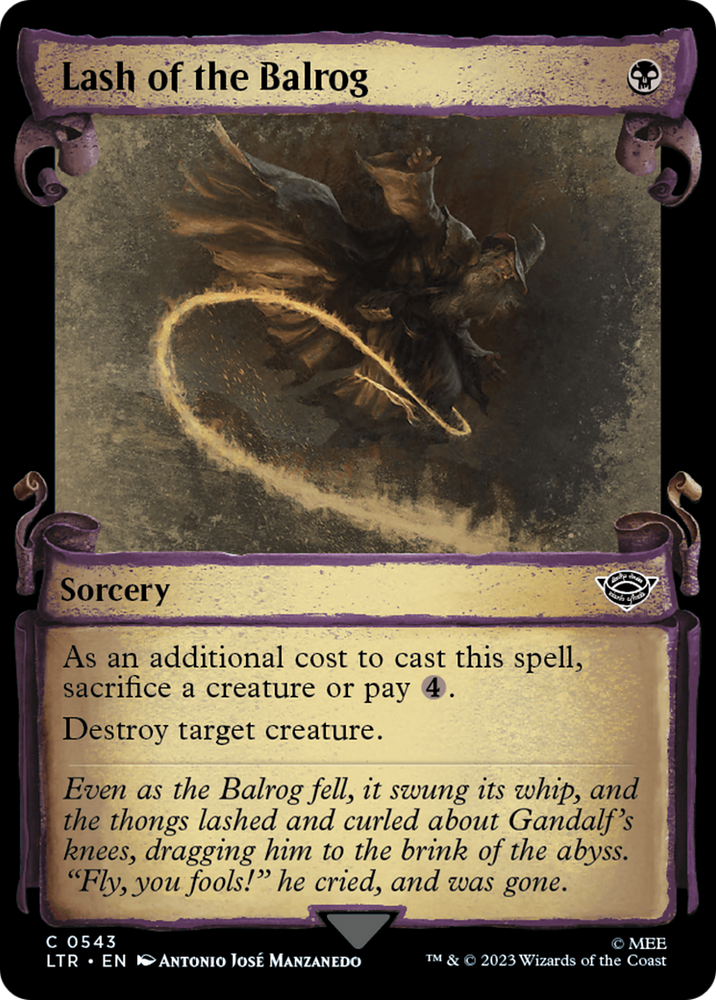 Lash of the Balrog (Showcase Scrolls) (LTR-543) - The Lord of the Rings: Tales of Middle-earth: (Showcase)