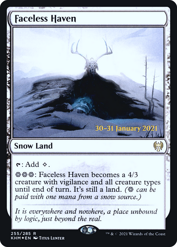 Faceless Haven (PRE-255S) - Kaldheim Promos: (snow) Foil