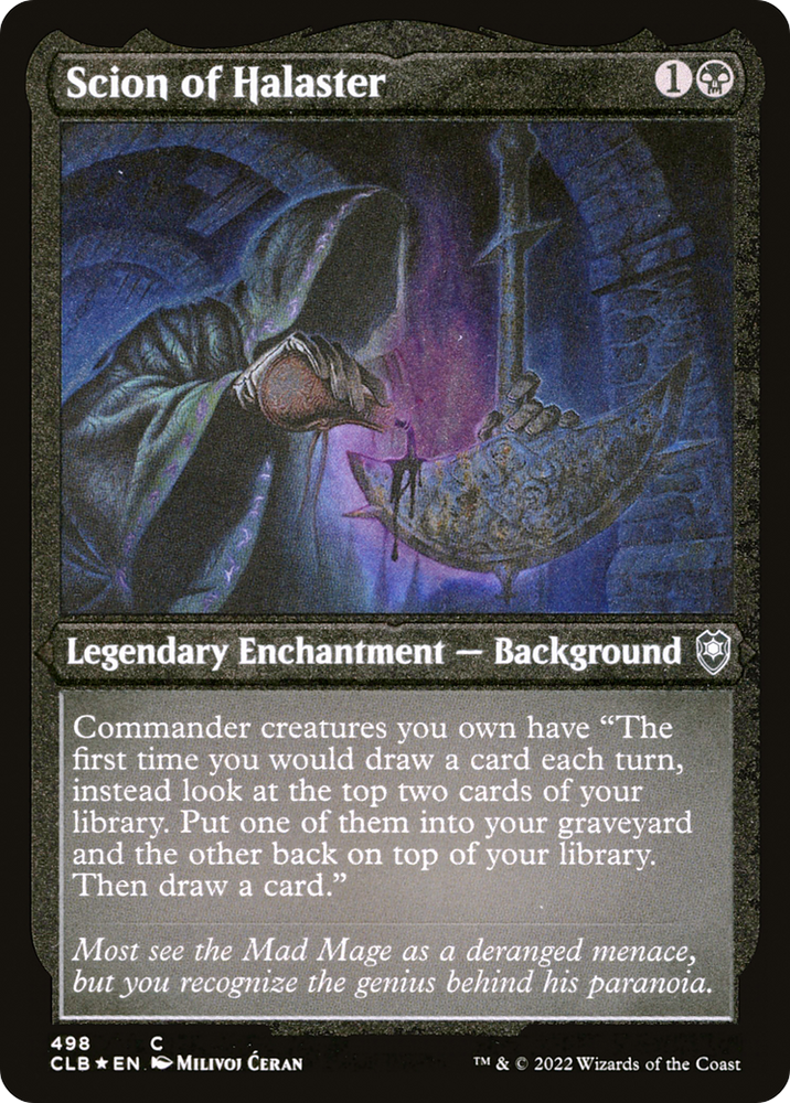 Scion of Halaster (CLB-498) - Commander Legends: Battle for Baldur's Gate Etched Foil