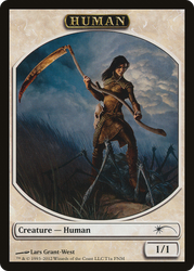Human // Wolf Token (FNM-01A) - Friday Night Magic 2012