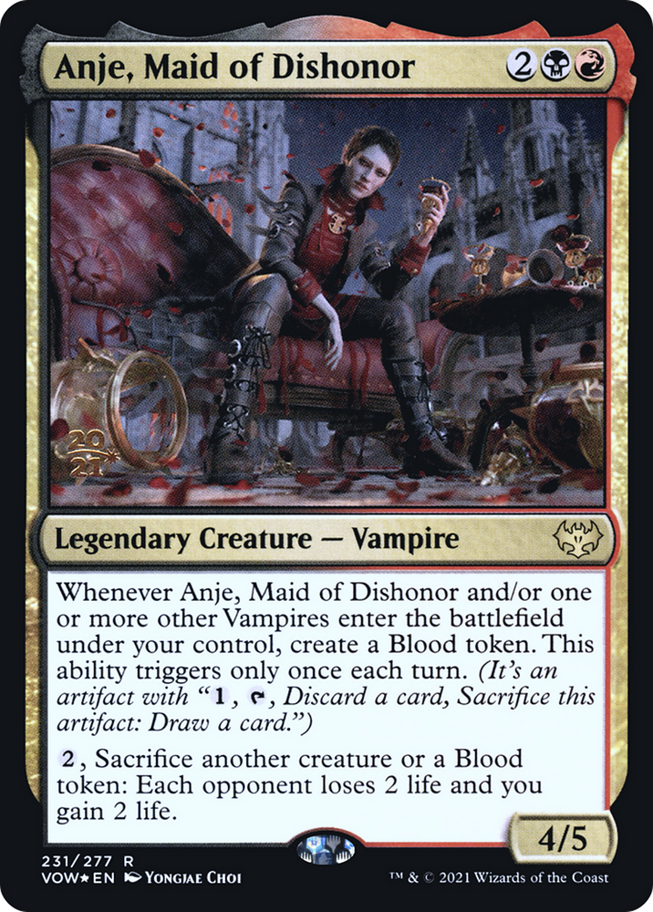 Anje, Maid of Dishonor (PRE-231S) - Innistrad: Crimson Vow Promos Foil