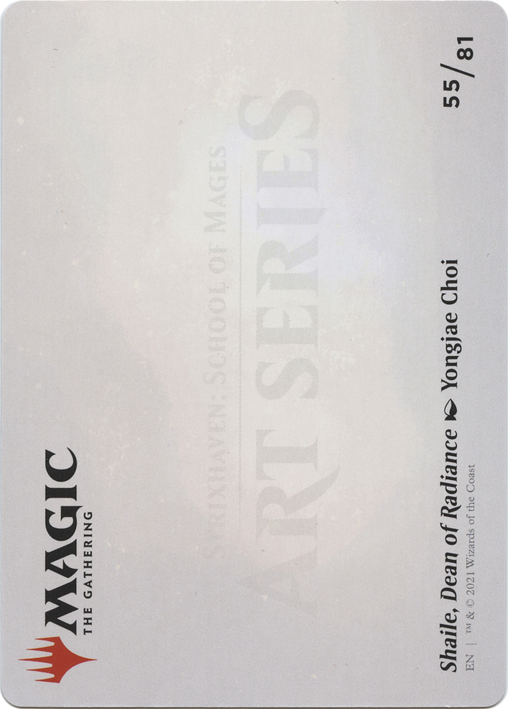 Shaile, Dean of Radiance // Shaile, Dean of Radiance (ASTX-055) - Strixhaven Art Series (Borderless) Foil