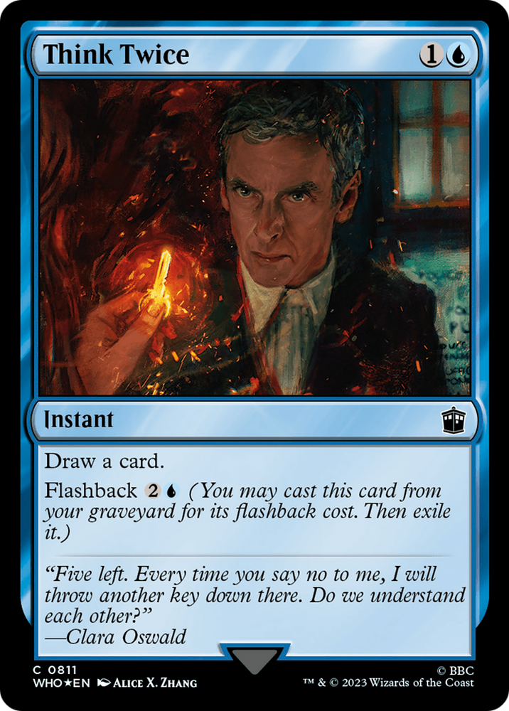 Think Twice (Surge Foil) (WHO-811) - Doctor Who Foil