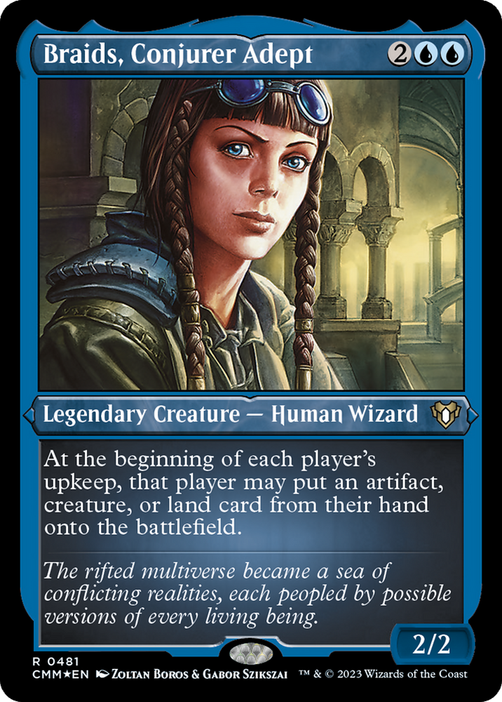Braids, Conjurer Adept (CMM-481) - Commander Masters Etched Foil