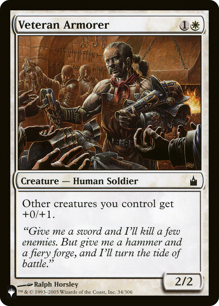 Veteran Armorer (LIST-RAV-34) - The List
