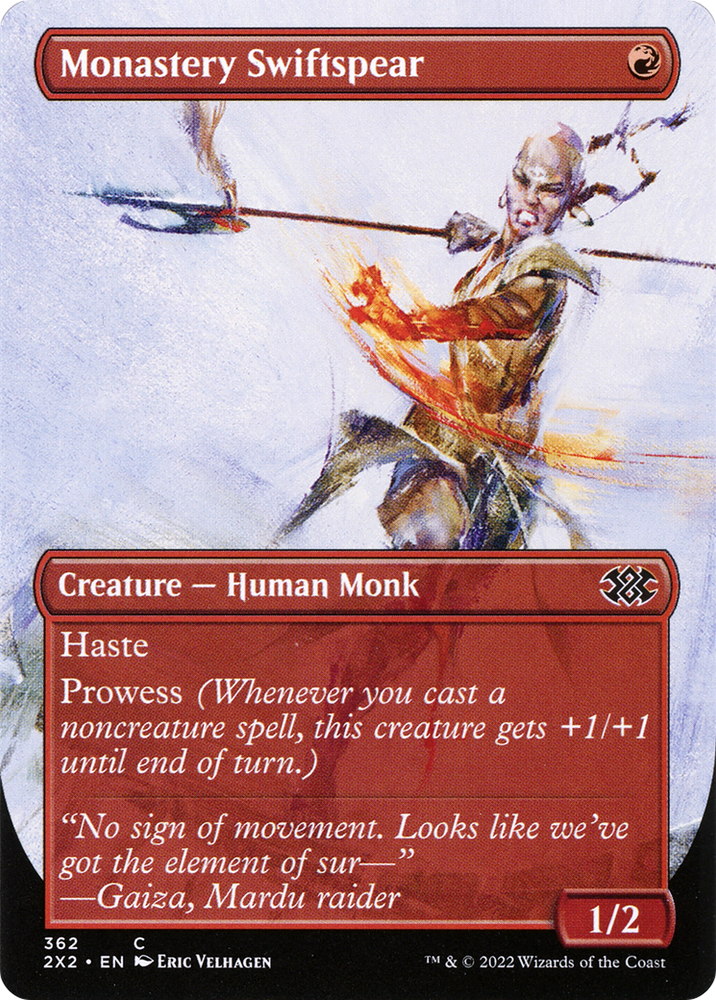 Monastery Swiftspear (Borderless) (2X2-362) - Double Masters 2022 (Borderless)