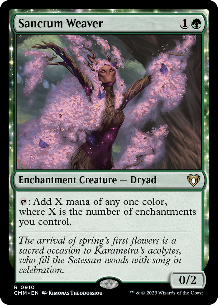 Sanctum Weaver (CMM-910) - Commander Masters: (enchantment)