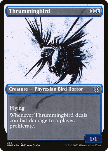 Thrummingbird (Showcase) (ONE-288) - Phyrexia: All Will Be One: (Showcase) Foil