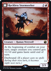 Reckless Stormseeker (PRE-157) - Innistrad: Midnight Hunt Promos: (Double Faced Transform) Foil