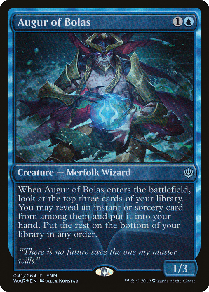 Augur of Bolas (FNM-041) - War of the Spark Promos Foil
