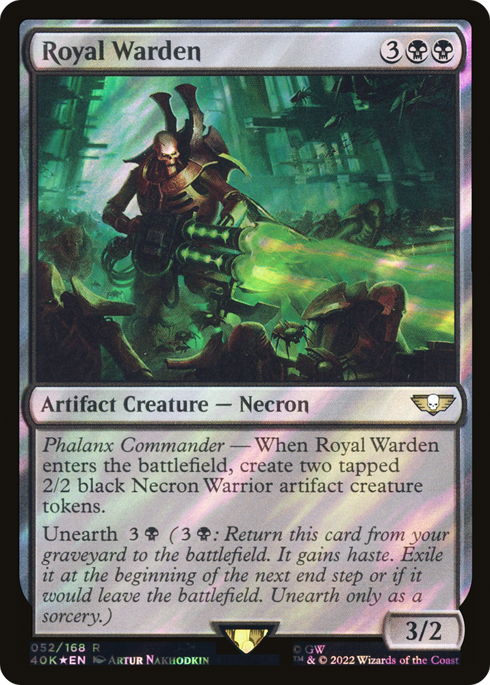 Royal Warden (Surge Foil) (40K-52★) - Warhammer 40,000 Commander Foil