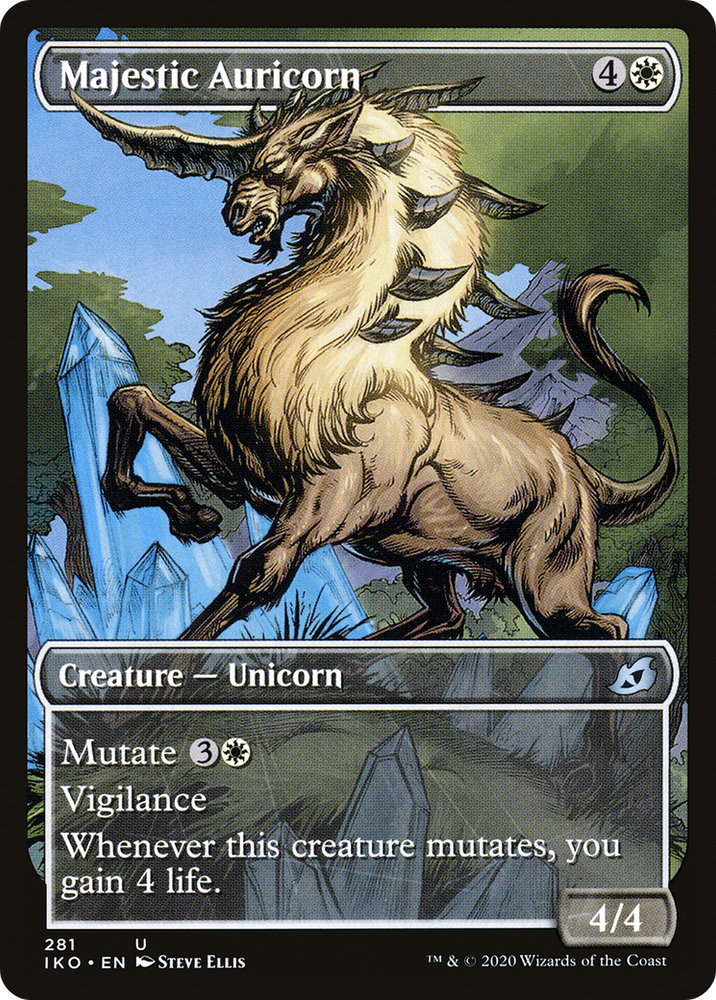 Majestic Auricorn (Showcase) (IKO-281) - Ikoria: Lair of Behemoths: (Showcase)