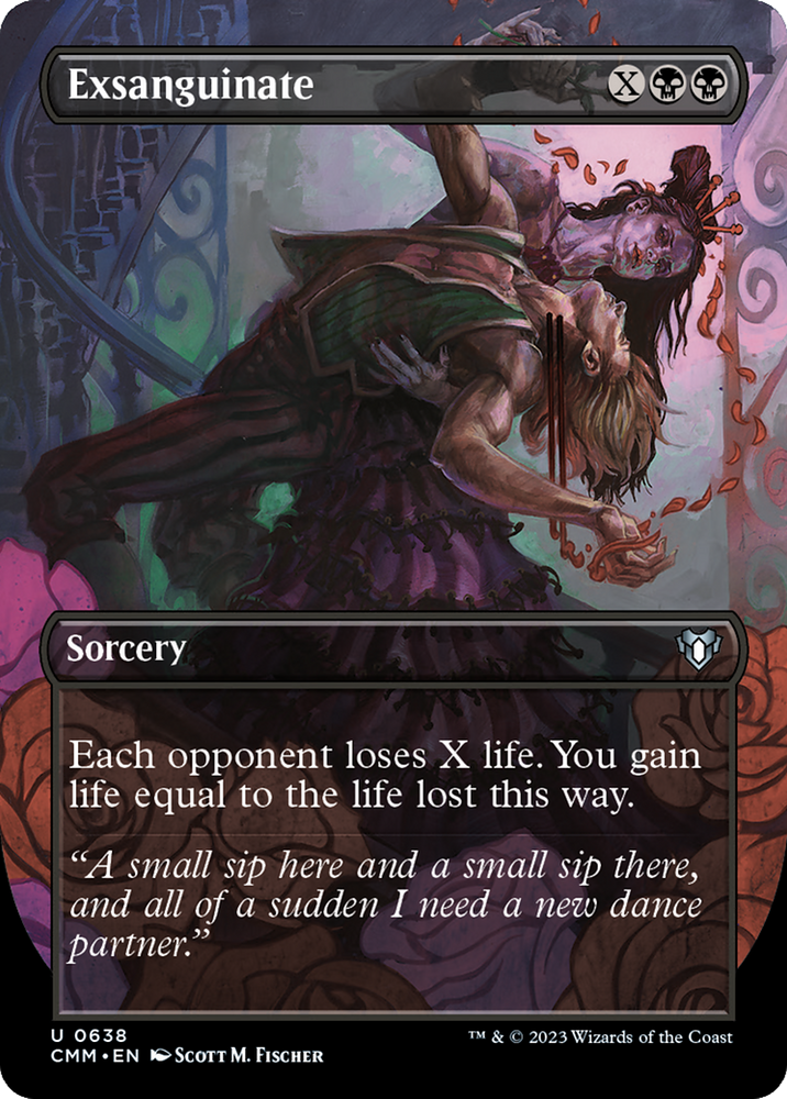Exsanguinate (Borderless) (CMM-638) - Commander Masters (Borderless)