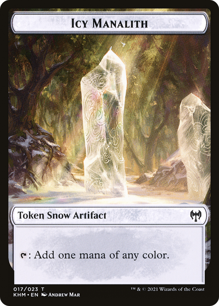 Icy Manalith Token (KHM-017) - Kaldheim Tokens: (snow)