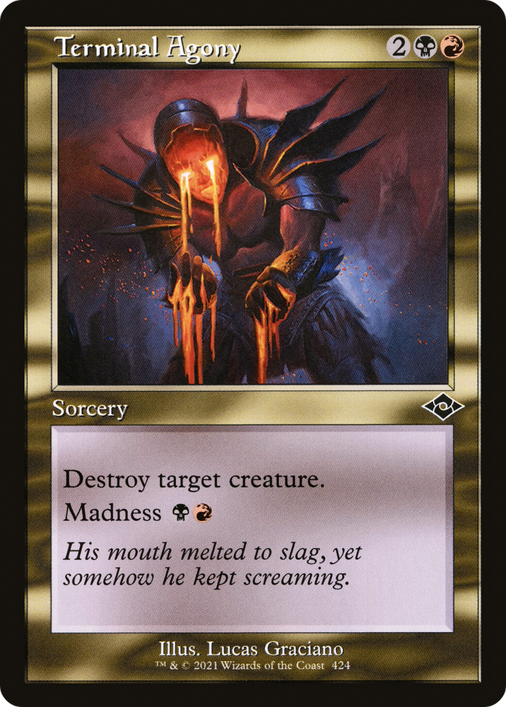 Terminal Agony (Retro Frame) (MH2-424) - Modern Horizons 2 Foil