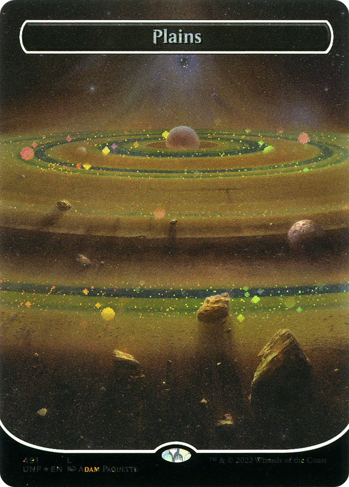 Plains (491) (Borderless) (Galaxy Foil) (UNF-491) - Unfinity (Borderless) Foil