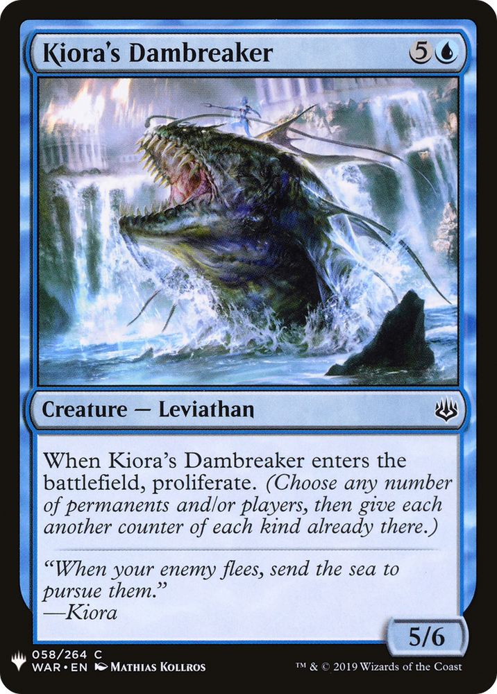 Kiora's Dambreaker (LIST-WAR-58) - The List