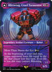 Blitzwing, Cruel Tormentor (Shattered Glass) (BOT-019) - Transformers: (convertdfc, shatteredglass) (Borderless) Foil
