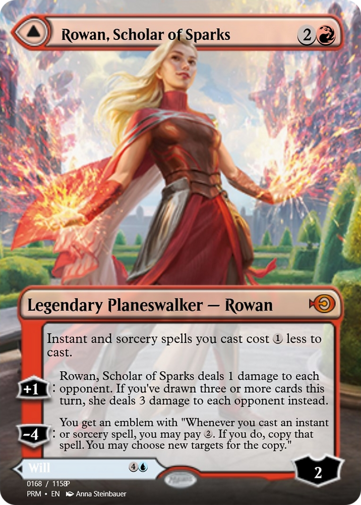 Rowan, Scholar of Sparks // Will, Scholar of Frost (PRM-90308) - Magic Online Promos