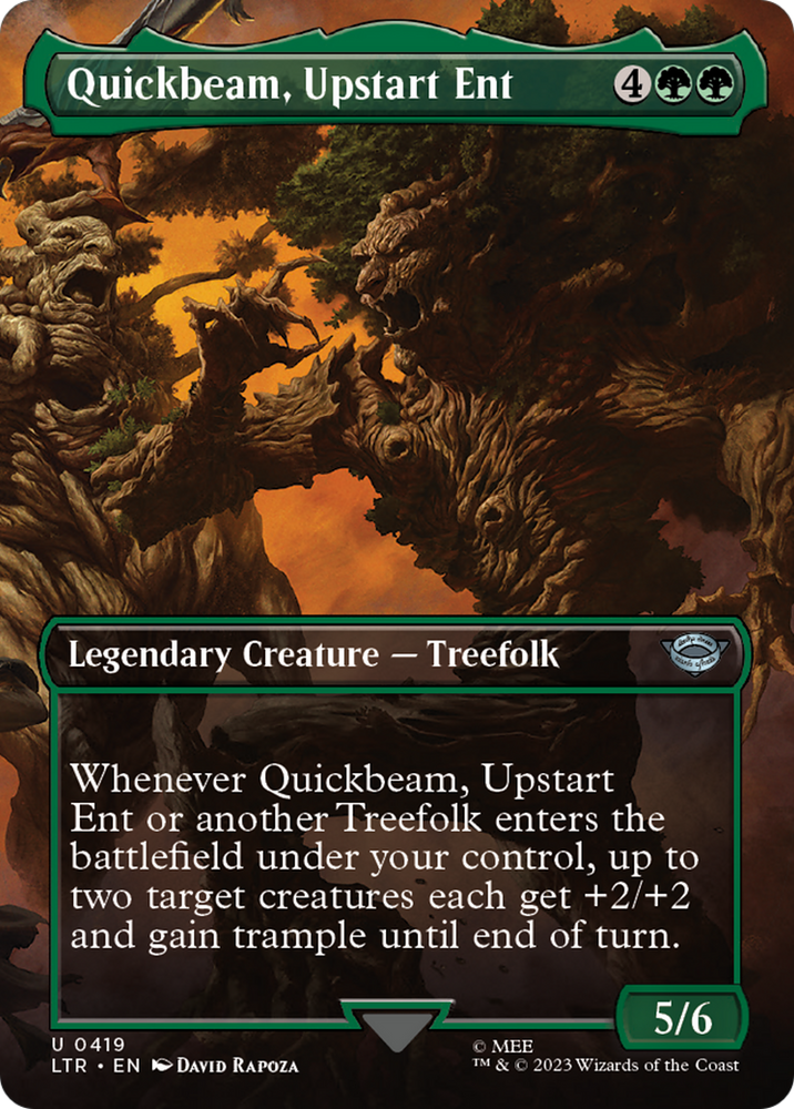 Quickbeam, Upstart Ent (Borderless) (LTR-419) - The Lord of the Rings: Tales of Middle-earth (Borderless) Foil